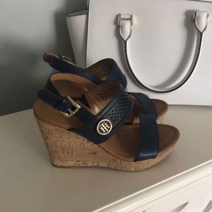 Navy blue Tommy Hilfiger wedges